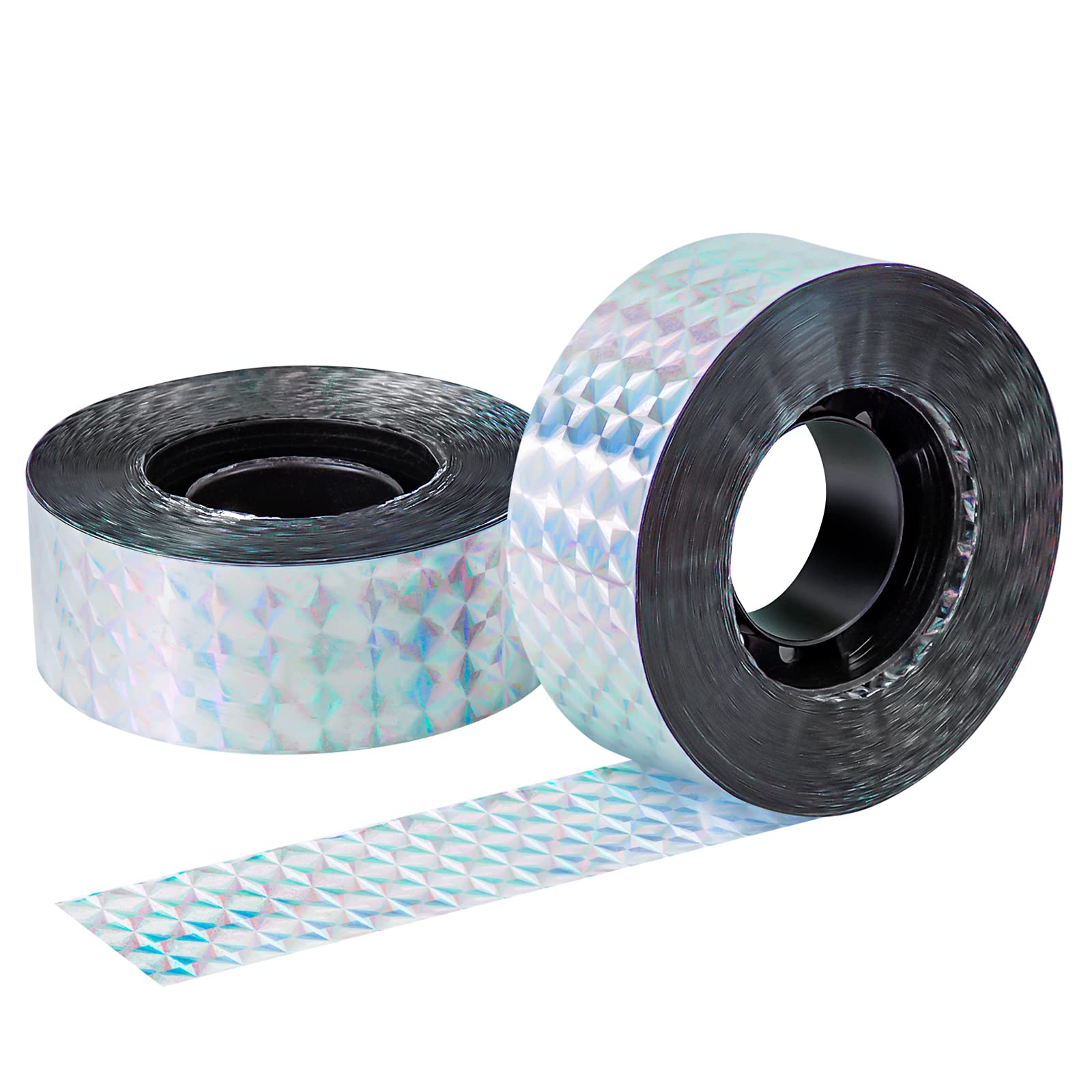 cotaour 2Pcs Bird Repellent Scare Tape, 328 Feet x 2.4CM Bird Reflective Deterrent Tape, Bird Scare Ribbon for Scare Birds Away for Pigeons, Ducks, Crows,100Meters