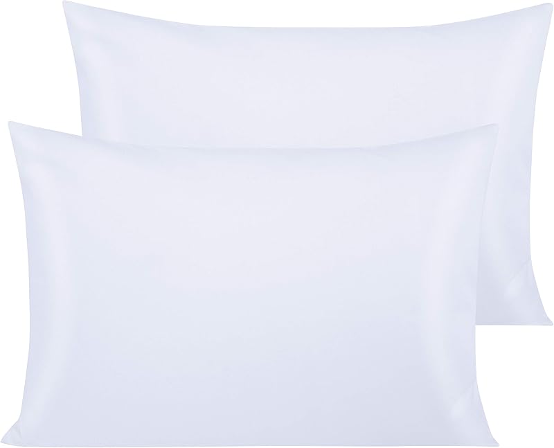 NTBAY Egyptian Cotton Pillowcase 500TC 80x80 White Pack of 2