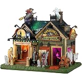 Lemax Samantha's Supernatural Lighted Building, #35005, 8.07-in | Year-Round Shop for Halloween Yard Decor | 8.07 x 7.09 x 5.71 In, 3 AA Batteries or Adaptor | Spooky Town Display
