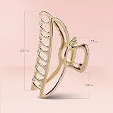 Kitsch Gold Metal Hair Clips for Women Durable Claw Clip view 2