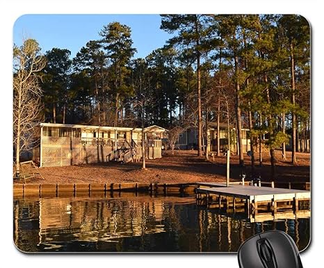 Amazon Com Mouse Pads Cabin Lake Cabin Lake Home Boat Dock