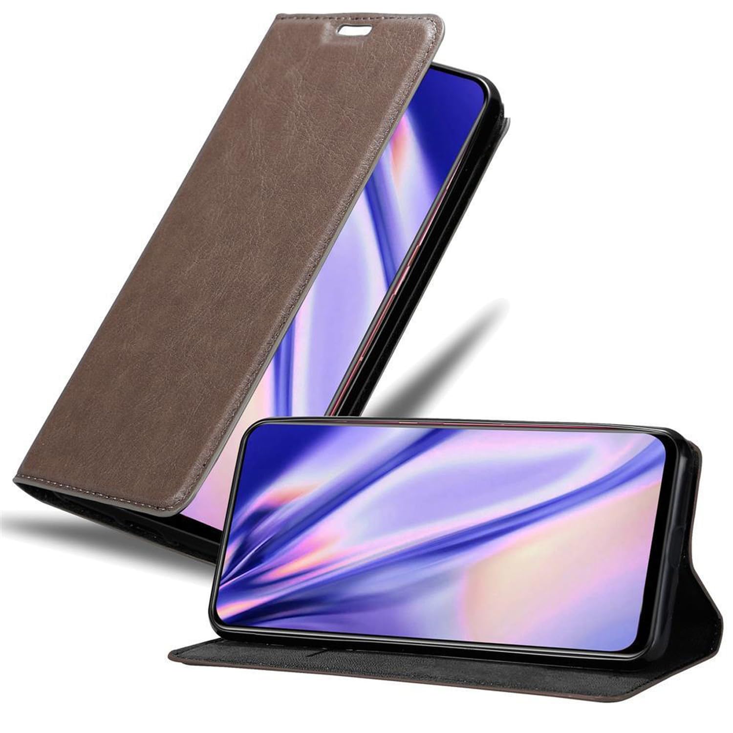 cadorabo Book Case works with Vivo V15 in COFFEE BROWN - with Magnetic Closure, Stand Function and Card Slot - Wallet Etui Cover Pouch PU Leather Flip