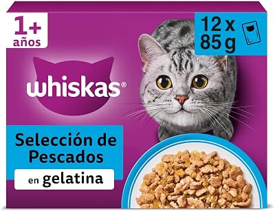 Comida Húmeda para Gatos Adultos Selección Pescados en Gelatina (Multipack 4x12x85g)