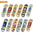 Mini Fingerboard Finger Skateboards Toy 12 PCS, TIME4DEALS Professional Fingerboards Finger Board Toy Set Creative Fingertips
