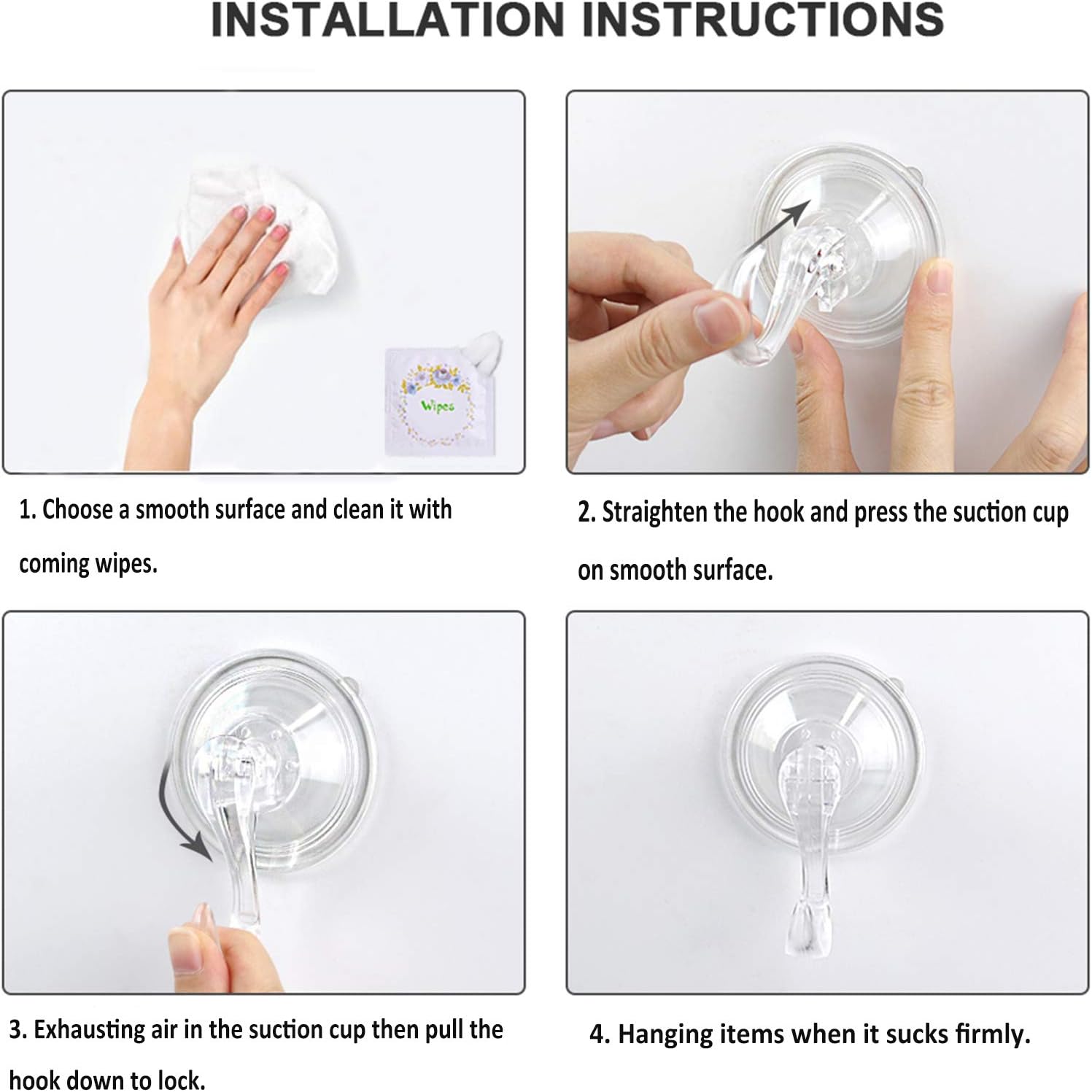 VIS'V Wreath Hanger, Large Clear Reusable Heavy Duty Wreath Hanger Suction Cup with Wipes 22 LB Strong Window Glass Suction Cup Hooks Wreath Holder for Halloween Christmas Wreath Decorations - 2 Packs: Home & Kitchen