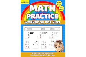 Math Practice Workbook for Kids Ages 4-7: 100 Addition and Subtraction Drills | Timed Math Challenges for Early Learners