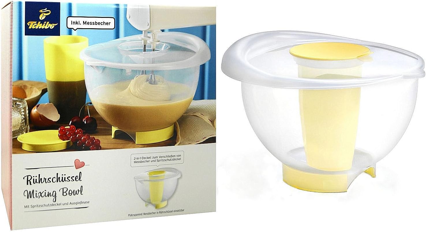 TCM Tchibo Mixing Bowl with Splash Guard Bowl Baking Measuring Cup