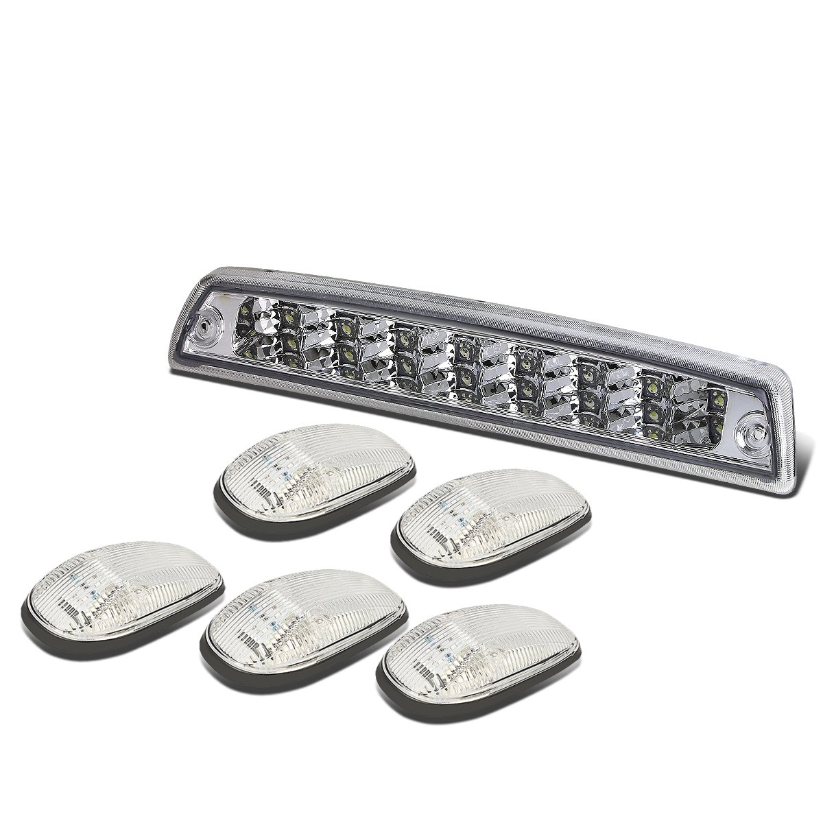 For Ram 1500/2500 / 3500 BE 5PCS Black Housing White LED