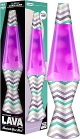 Lava Lamp 2494 White Wax Pink Liquid Decorative Base Cap 14.5in UK Plug