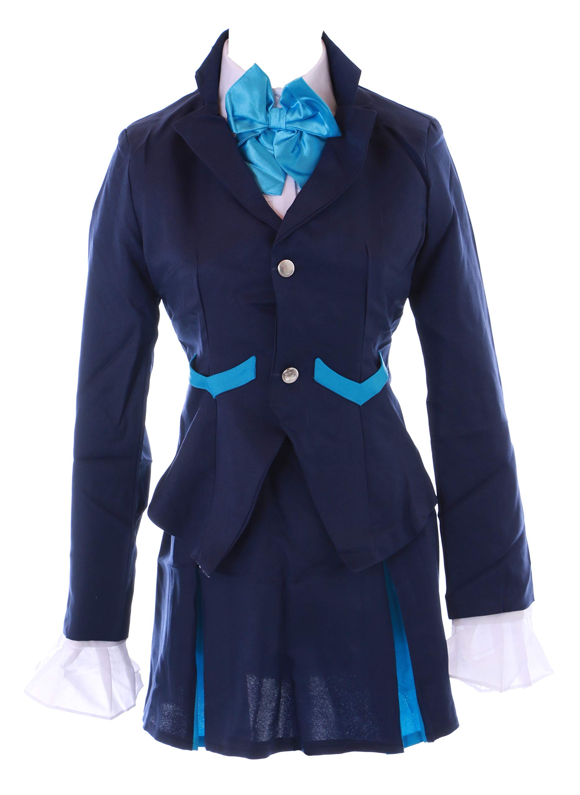 MN-160 Kiznaiver Noriko Sonozaki Jacket Skirt Suit Set Blue 4-Piece Women's Costume Cosplay (M)