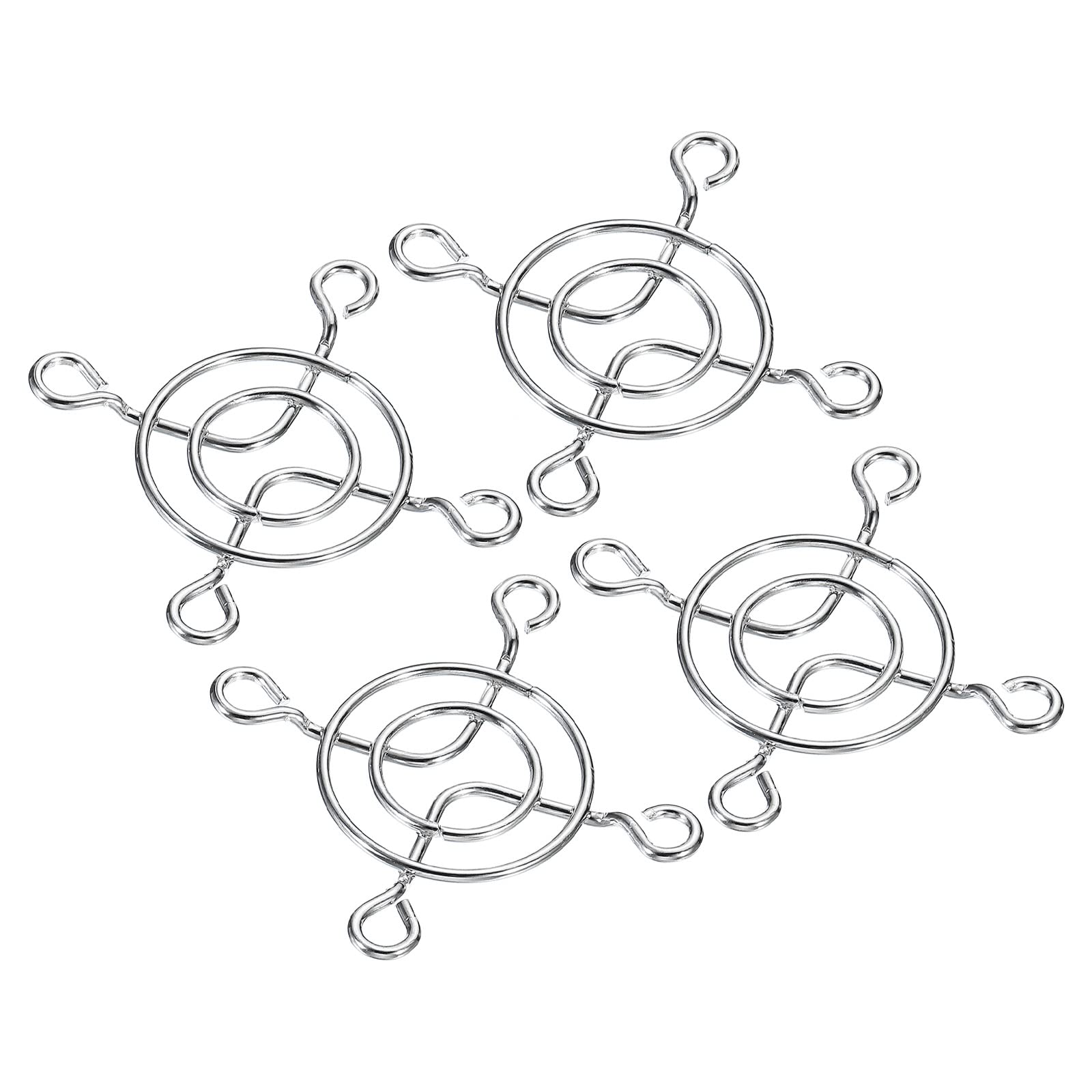 PATIKIL 40mm Fan Finger Grill, 4 Pack Metal Grill Protector Guard for 40X40mm Fan Protective Cover DIY, Silver