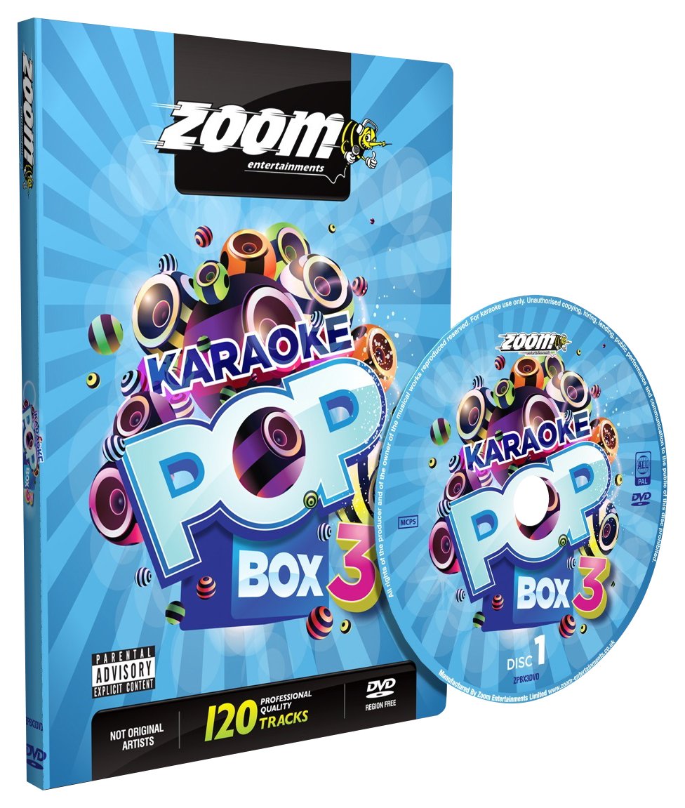 Zoom Karaoke Pop Box 3 Party Pack - 4 DVD Box Set - 120 Songs