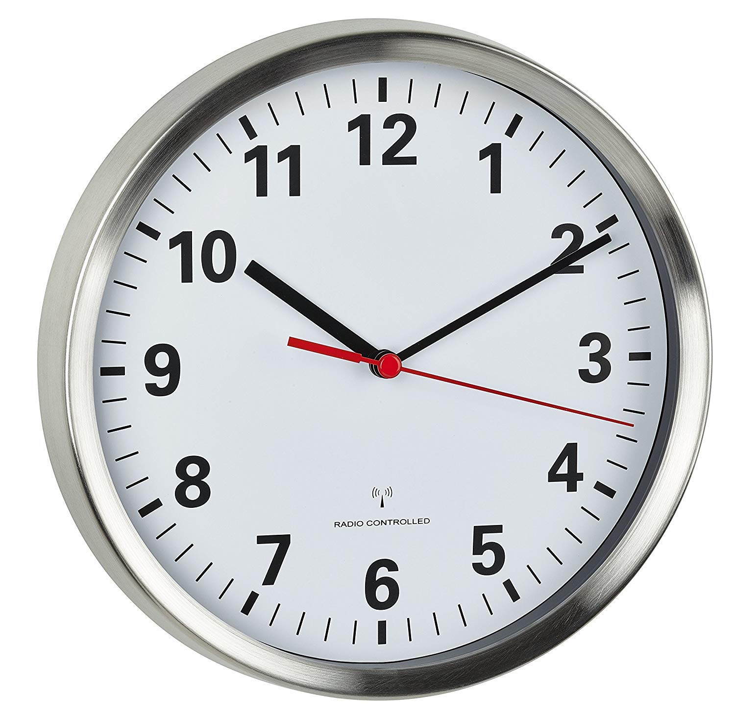 TFA Dostmann 60.3529.02 Wireless wall clock with low noise sweep movement without ticking