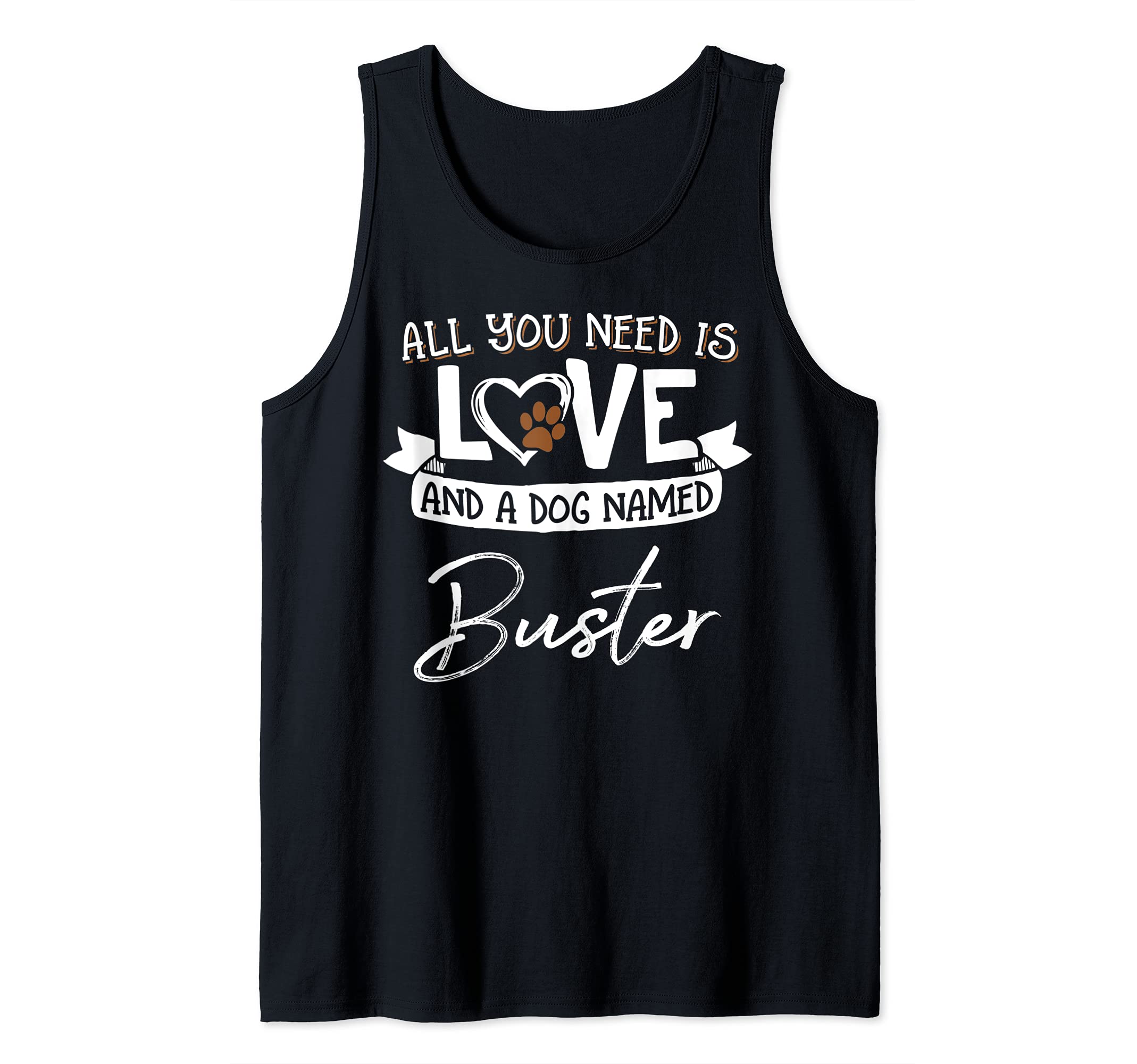 Cute Dog Named Buster Design for Women and Men Tank Top