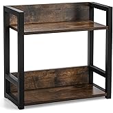 Youeon Wooden Coffee Bar Organizer 15.7x7x15.2 in, 2 Tier Kitchen Countertop Organizer for Coffee Bar Accessories, Wooden She