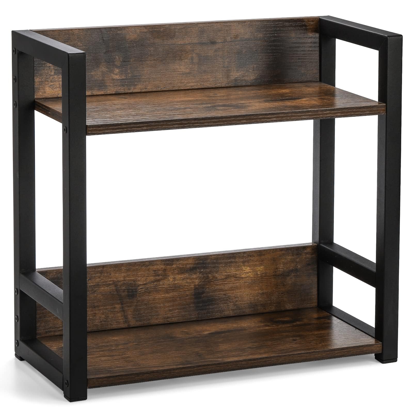 Photo 1 of Youeon Wooden Coffee Bar Organizer 15.7x7x15.2 in, 2 Tier Kitchen Countertop Organizer for Coffee Bar Accessories, Wooden Shelf for Spice Jars, Condiment, Syrup Bottles, Kitchen, Office