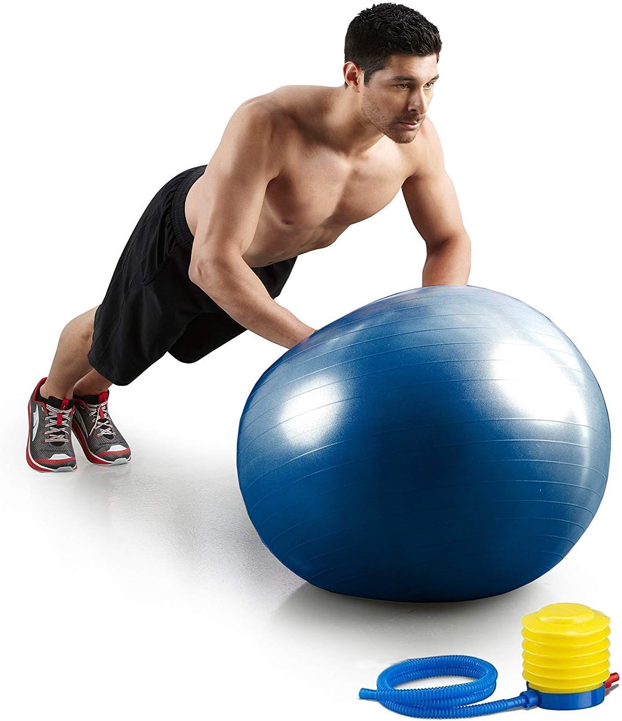VACHANAMRUT MARKETING Granth Non-Slip Anti Burst Yoga Ball with Quick Pump (75 cm)
