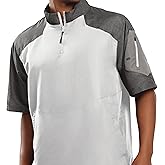Holloway Raider Pullover Cage Jacket - Weather-Resistant Quarter Zip Athletic Wear with Sleeve Pocket