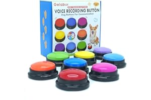 Gelabur Set of 8 Dog Buttons for Communication, Voice Recordable Buttons for Classroom, Dog Training Talking Buttons Starter 