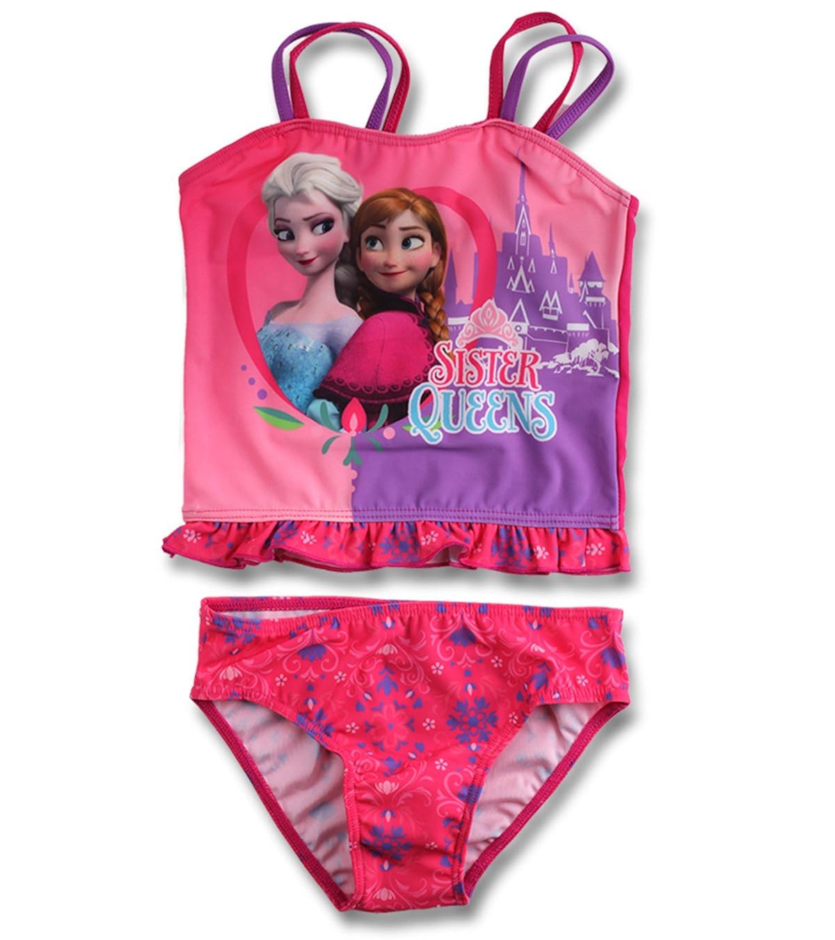 frill top swimming costume