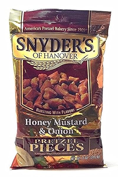 SNYDER’S OF HANOVER HONEY MUSTARD & ONION PRETZEL PIECES 8 OZ ( 2 PACK)