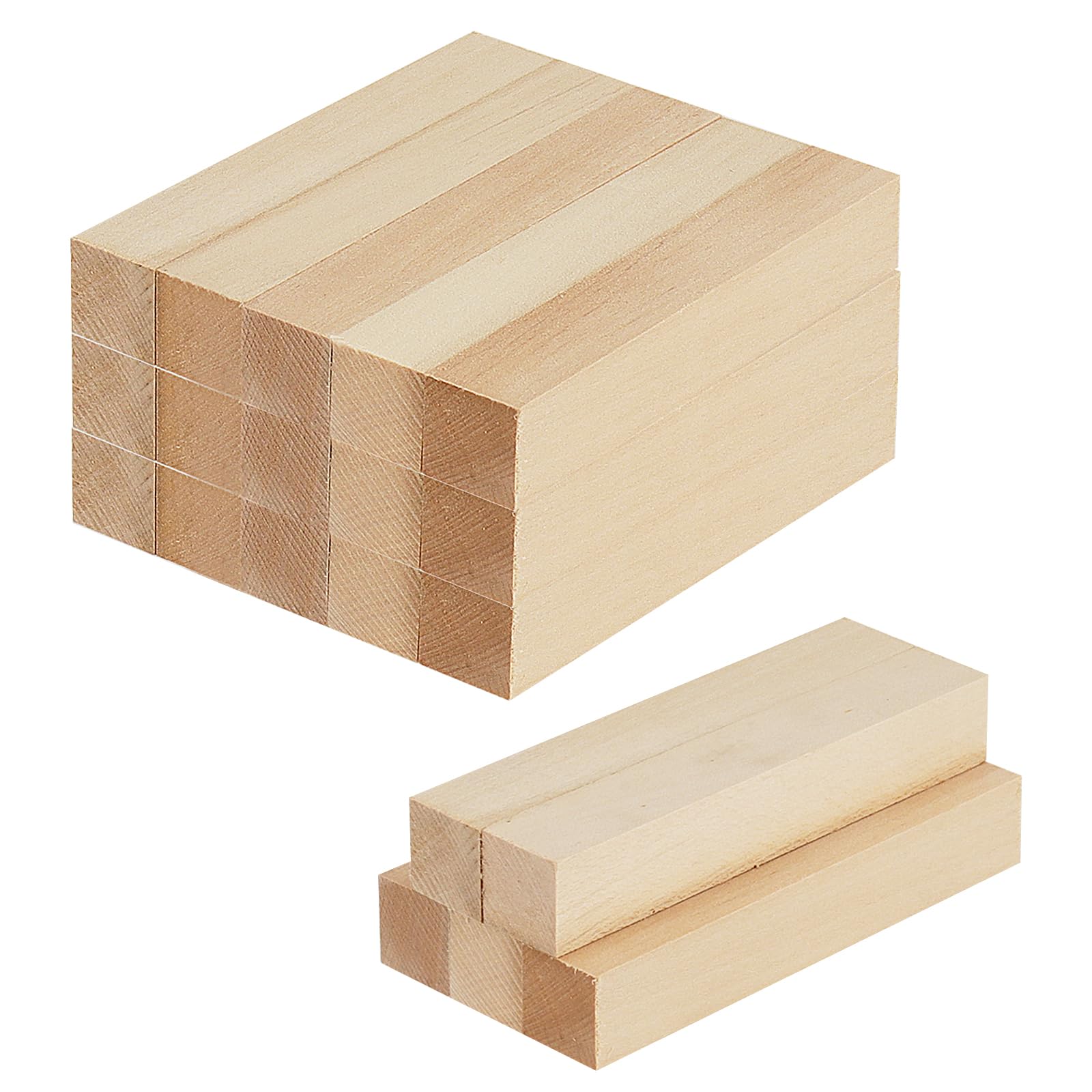 FAAING Pack of 20 15 x 2.5 x 2.5 cm Carving Wood Basswood Blanks Wooden Blocks for Carving, Natural Wooden Blocks Untreated Carving Block Basswood Carving Blocks for DIY Carving Crafts