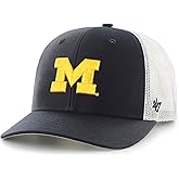 '47 NCAA Men's Trucker Snapback Adjustable Hat (Michigan Wolverines - Navy)