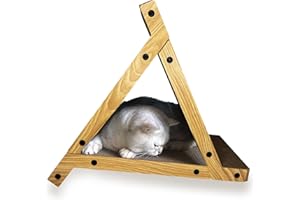 Fhiny 3-Sided Cat Scratching Pad, Cardboard Kitten Scratcher Triangle Corrugated Sloped Toy Multi-Faceted Hideable Nest Vertical & Horizontal Scratch Post with Catnip Thickened Board for Cats Scratch