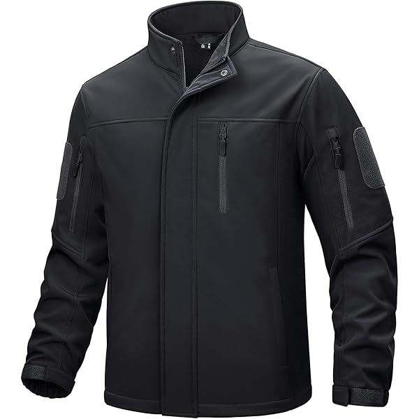 TACVASEN Men's Tactical Jacket Winter Windbreaker Zip Up Hoodless