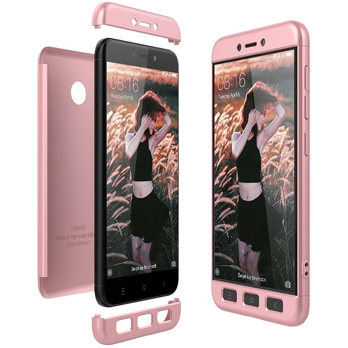 CE-Link Xiaomi Redmi 4X Hülle, Hardcase 3 in 1 Hard Handyhülle Ultra Dünn Slim Hartschale 360 Grad Full Body Schutz Handytasc