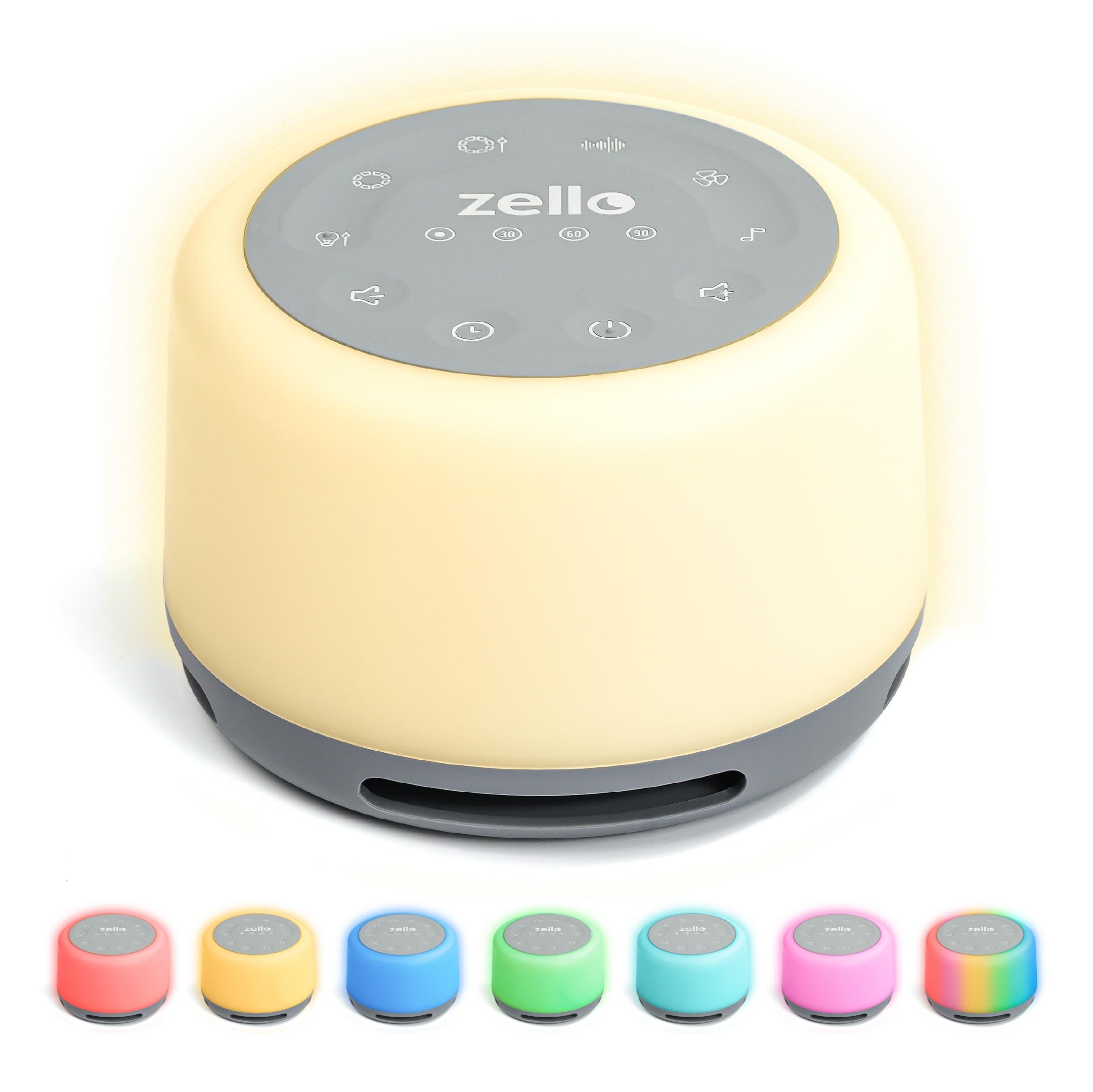 Award Winning Zello Original White Noise Machine Baby White Noise Sound Machine for Adults Kids Baby 30 Soothing Sounds 7 Colour Night Light Memory Function Rechargeable Sleep Timer Baby Sleep Aid