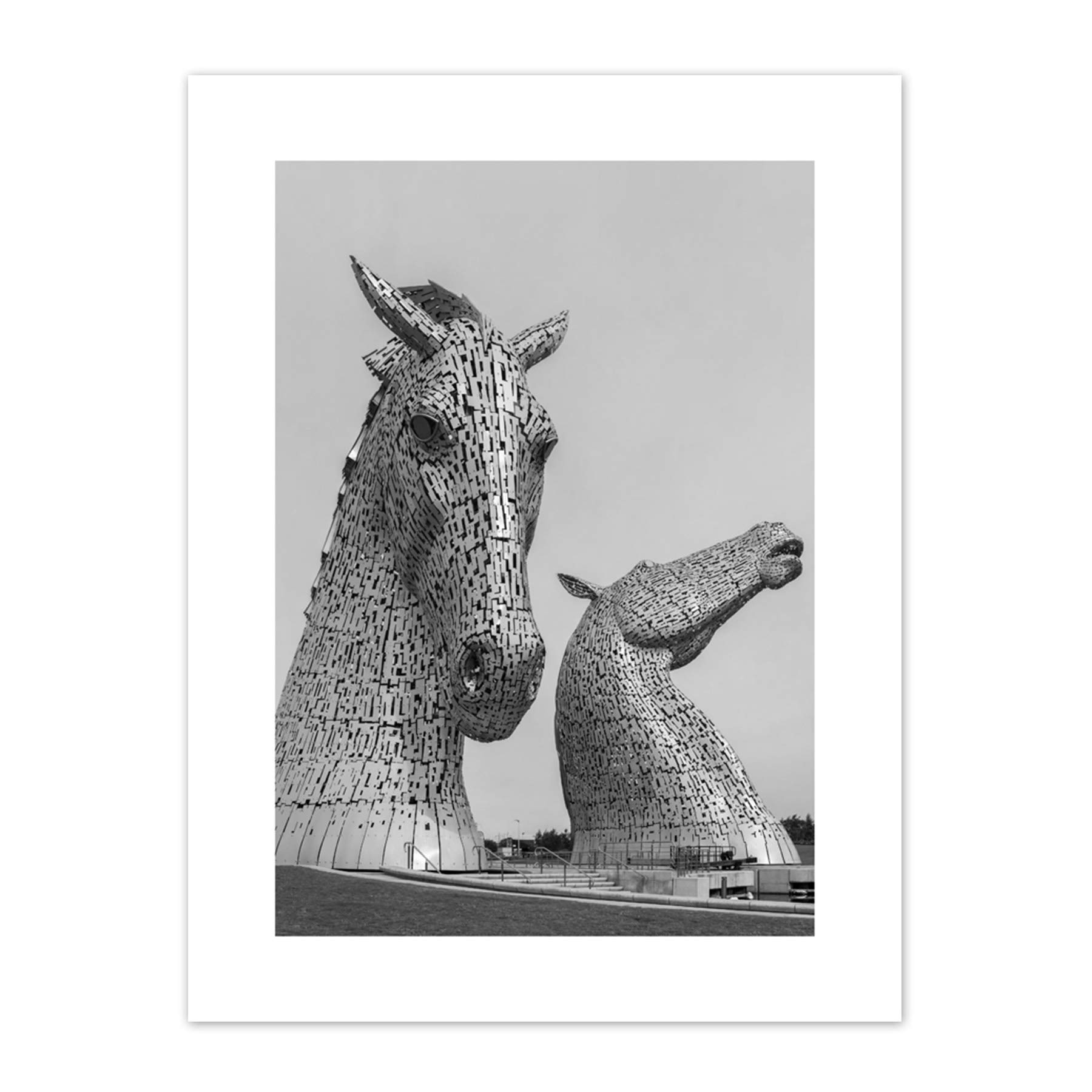 Kelpies Horse Sculptures Falkirk Scotland Canvas Wall Art Print