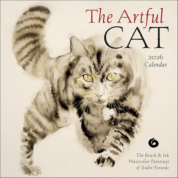 The Artful Cat 2026 Mini Wall Calendar: Penovác, Endre