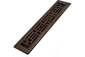 Decor Grates AJH214-RB Oriental Floor Register, 2x14 Inches, Rubbed Bronze Finish