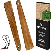 Teak Wood Spatula for Cooking,12.2 Inch Flat Wooden Spatula for Cast Iron,Wood Cooking Utensil,Spatulas Perfect for Flipping,Serving,Scraping,Turning. Set Of 2
