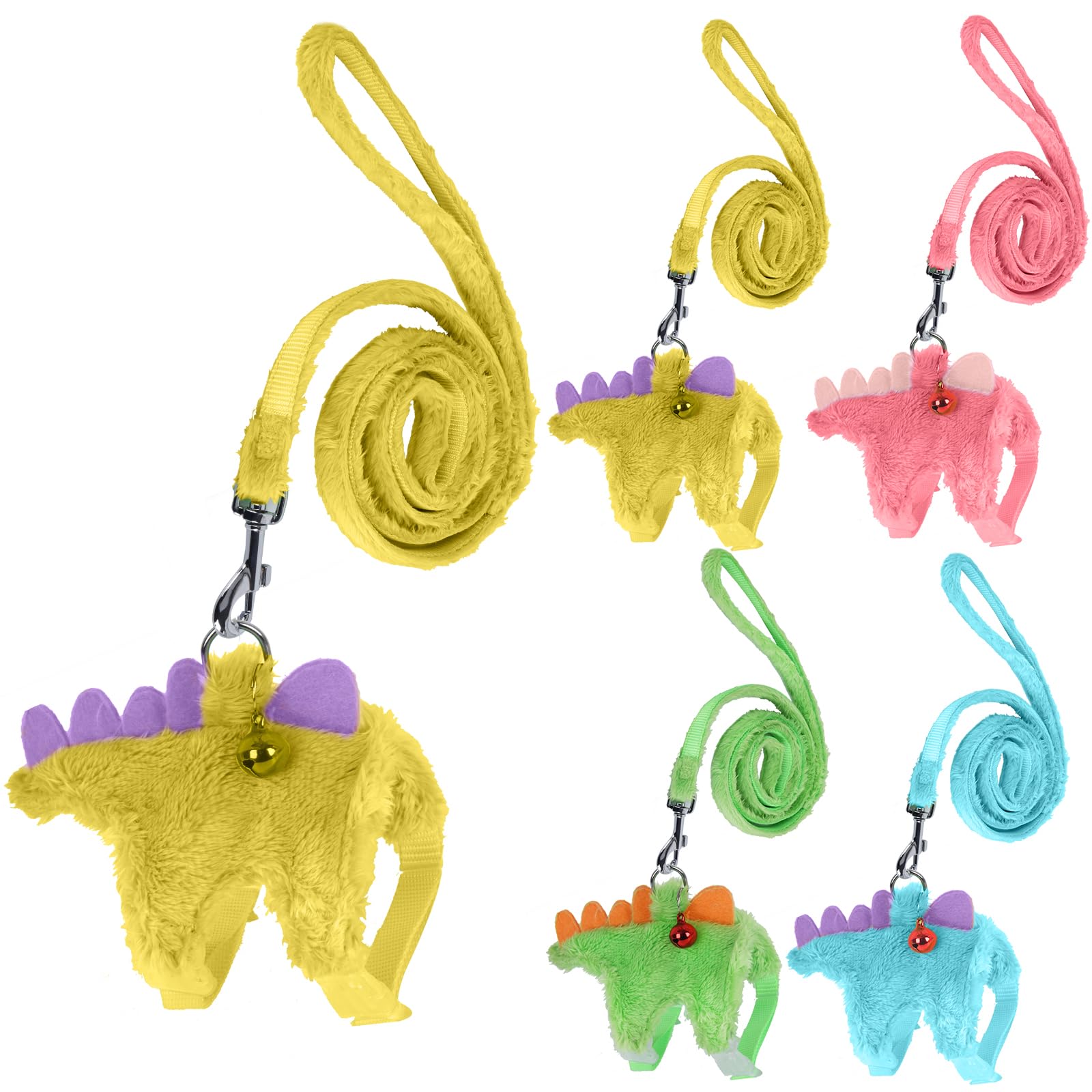 Photo 1 of Ferret Harness, Ferret Leash, Ferrets Harness and Leash Set with Safe Bell, Ferrets Collar Small Animals Vest Harnes for Puppy, Teacup Dog and Other Small Pet (Yellow)