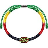 LAMIBEE Infinity Country Pride, Country Flag Code Bracelet, Protection and Lucky Sufer String Bracelet, Tibetan Wrist Wrap Bracelet, Boho Style Rope Bracelet for Women, Men, String Thread Bracelets