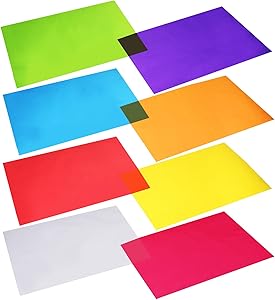 Outus Cellophane Wraps Cellophane Sheets Cello Sheets 11.8 by 8.5 Inch, 8 Colors, 104 Pieces