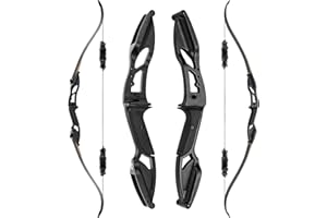 REAWOW 45 Lbs Recurve Bow and Arrow Set Adult Practice Archery Bows Fiberglass and Maple Material Limbs Beginner Gift Outdoor Activities Scenic Competition Performance