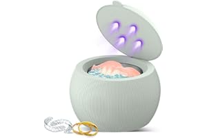 Voraiya® Ultrasonic Cleaner for Dentures,Jewelry,Aligner,Retainer,Dental Mouth Guard,Whitening Trays,Denture Cleaner,Ultrasonic Jewelry Cleaner Machine, 5 Minute Automatic Timed Shutdown (Green)