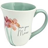 Pavilion - 16 oz Large Coffee Cup Mug Love You Mom Watercolor Flower Trio