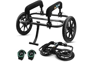 GanFindX Kayak Cart Canoe Trolley Carrier Kayak Accessories Transport Dolly with Solid Foam Wheels Upright Crossbar Heavy Duty Design