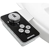 Throne Bidet Attachment - USA Patented - Non-Electric Self Cleaning Water Sprayer Toilet Bidet Seat Attachment, Double Nozzle (Frontal & Rear Wash), Easy Install (Black)