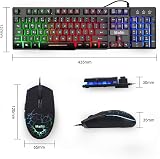 Mafiti Gaming Keyboard and Mouse Set UK Layout Rainbow Backlit Keyboard view 6