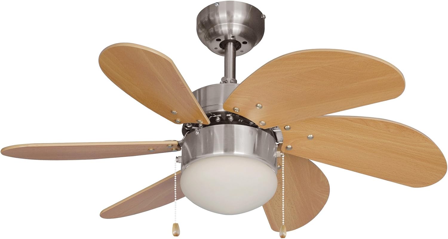 Hardware House 10 4852 Dual Mount 6 Beechwood Blades Ceiling Fan
