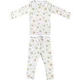 Copper Pearl Two Piece Long Sleeve Toddler Pajamas PJ Sets for Boys and Girls - Adorable Pattern Pajamas, Breathable Fabric to Keep Cool While Sleeping, Sizes 12 Months to 5T - Chip