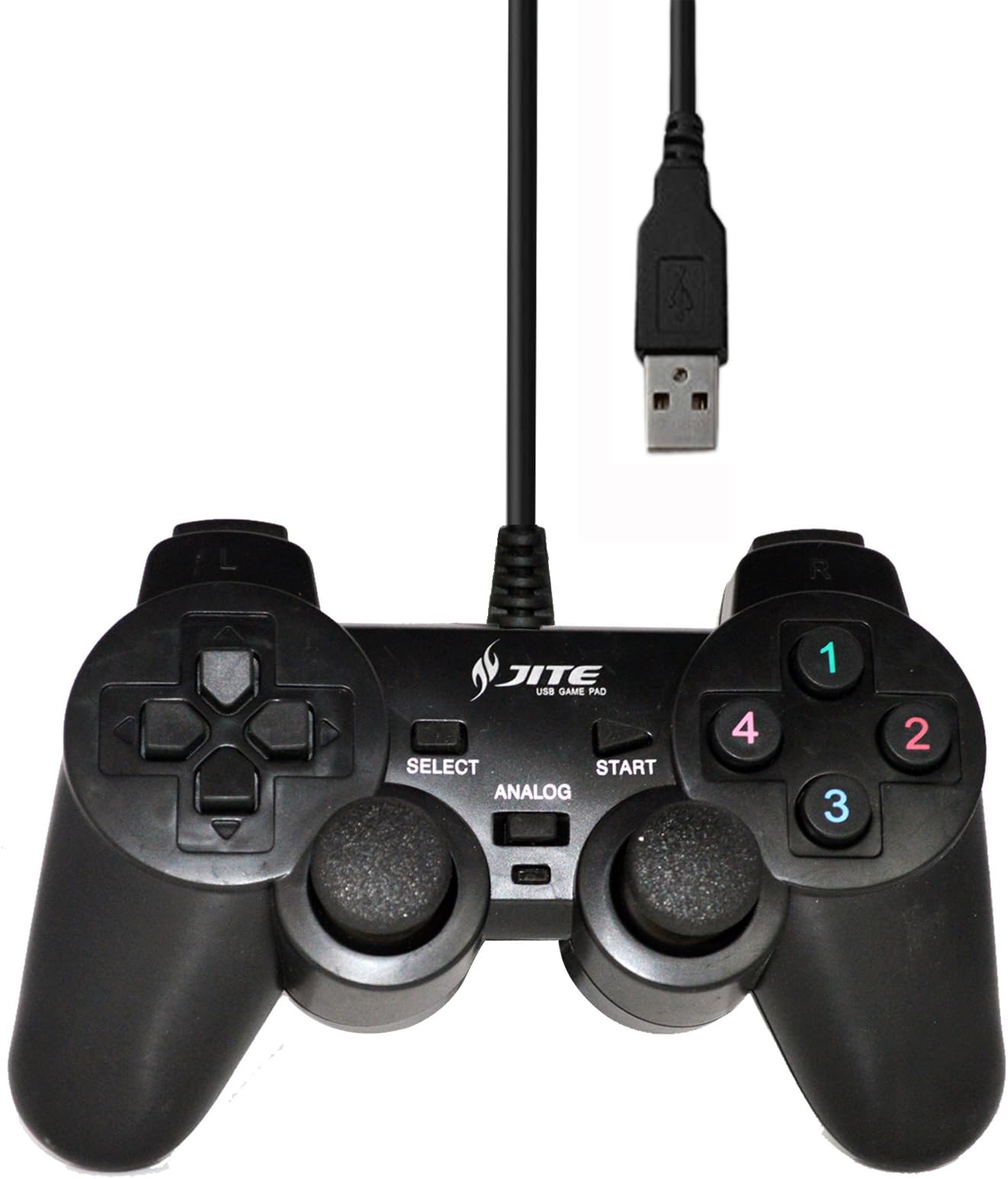 USB Wired Gaming Controller Pro Game Pad Joystick Remote for PC Computer Laptop Notebook PS2 PS3 (USB Black)