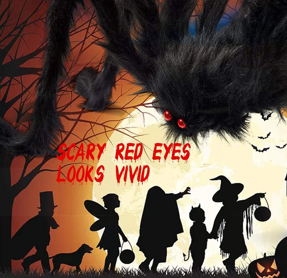 3 Pack Spider Halloween Decorations With 5 Ft Scary Giant Spider 200 Sqft Super Stretchy Fake Spider Web 20 Small Plastic Spiders Halloween Decorations Outdoor Indoor For Party Home Yard Party Favors Party