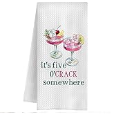 QWZDRHYJI Funny Mahjong Cocktail Kitchen Towels, Mahjong Player Lover Gifts Dish Tea Towels for Kitchen, Gifts for Cocktail Lovers Decorative Hand Towel for Bar Cart, 16x24 Inch