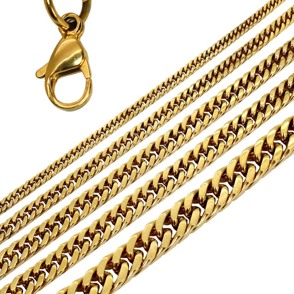 DOKRIN Herrenkette 6mm Edelstahl - Kubanische Kette 50cm Silber Für Männer